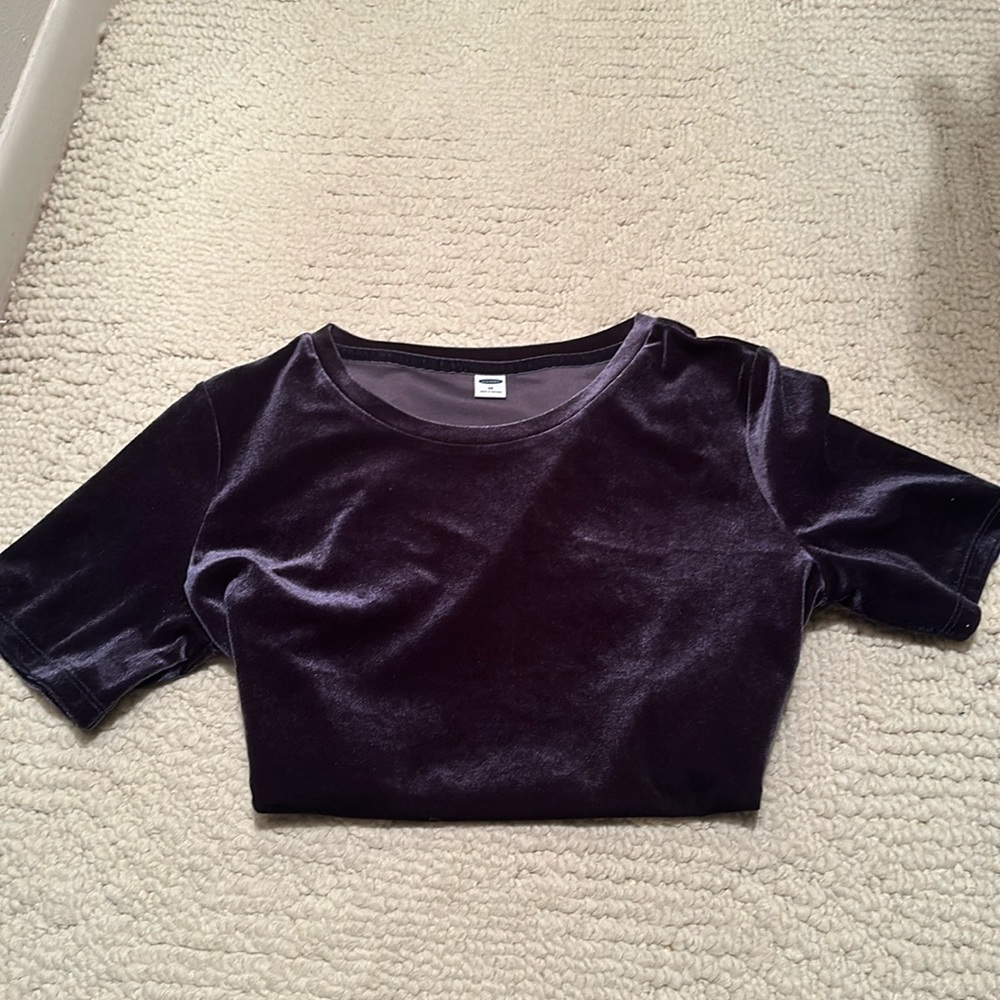 Blue velvet blouse